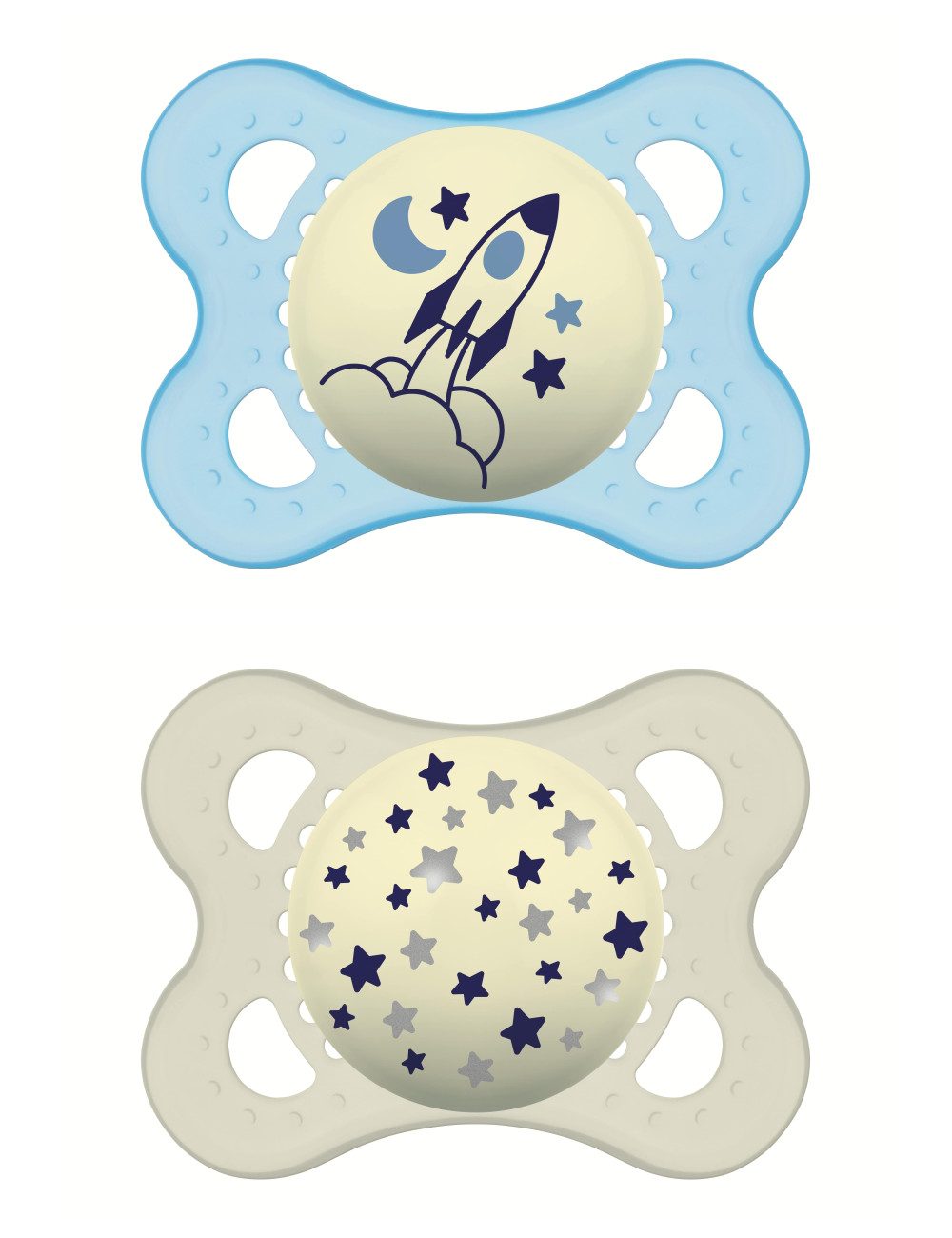 MAM BABY Smoczek uspokajający Orginal Boy Silky Night  2-6 m 2 szt