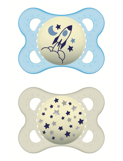 MAM BABY Smoczek uspokajający Orginal Boy Silky Night  2-6 m 2 szt