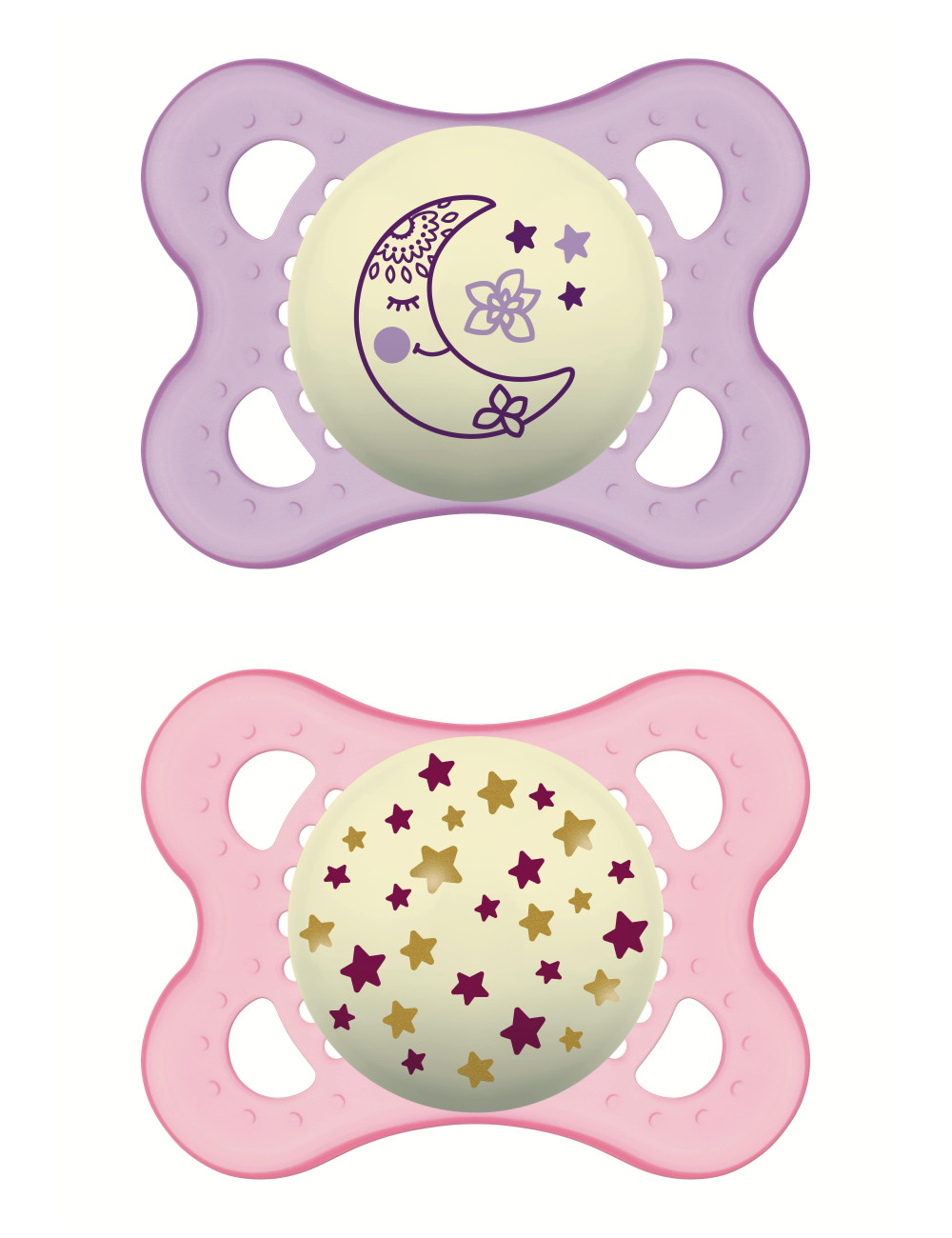 MAM BABY Smoczek uspokajający Orginal Girl Silky Night  2-6 m 2 szt